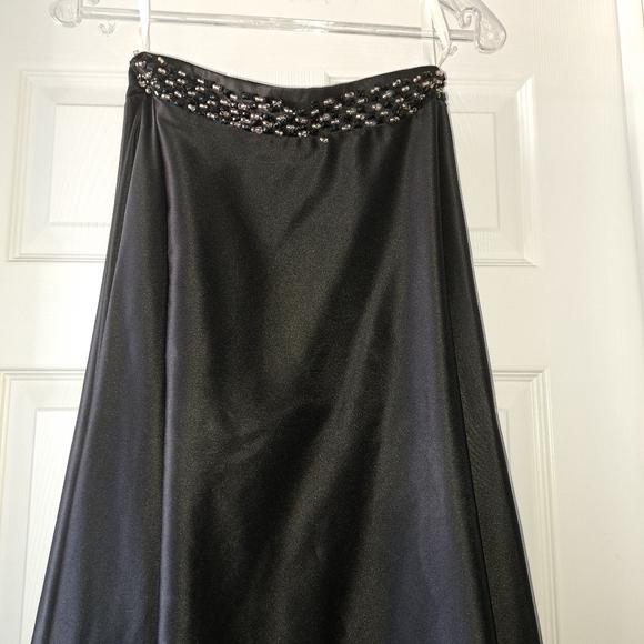 🐨4 3pc Black Crop Top Prom Dress - Picture 4 of 10